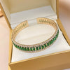 Wholesale Copper Zircon Letter Bracelet Gold Electroplated For Women Cool Style