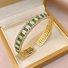 Wholesale Copper Zircon Letter Bracelet Gold Electroplated For Women Cool Style