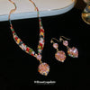 Wholesale Copper Zircon Love Water Drops Bells Micropaved Light Luxury Pendant Necklace Earrings Set