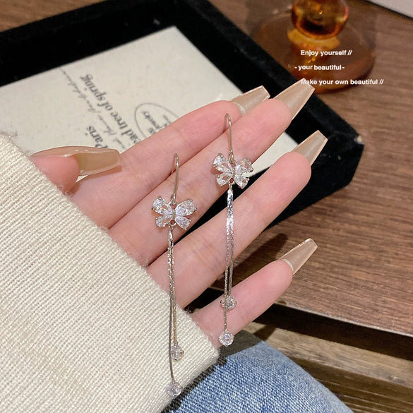 Wholesale Copper Zirconia Butterfly Style Women's Earrings