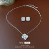 Wholesale Copper Zirconia Flower Hollow Women's Highend Clavicle Necklace