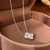 Wholesale Copper Zirconia Flower Hollow Women's Highend Clavicle Necklace