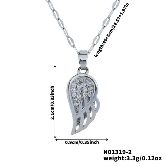 Wholesale Copper Zirconia Geometric Lip Chain Necklace Unisex Minimalist Luxury