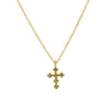 Wholesale Copper Zirconium December Birthstone Cross Pendant Necklace With Ochain And Electroplating