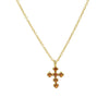 Wholesale Copper Zirconium December Birthstone Cross Pendant Necklace With Ochain And Electroplating