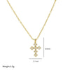 Wholesale Copper Zirconium December Birthstone Cross Pendant Necklace With Ochain And Electroplating