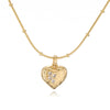 Wholesale Copper Zirconium Pleated Love Fivepointed Star Women's Necklace Bead Chain Clavicle Chain