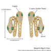 Wholesale Copperplated Animal Snakeshaped Earrings With Emerald Zircon For Unisex Highend Retro Design