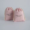 Wholesale Cotton Flannel Drawstring Storage Bag For Jewelry Packaging With Printed Logo