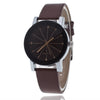 Wholesale Couple Belt Watches Casual Style Round Dial Pu Belt Stainless Steel Buckle Alloy Case