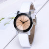Wholesale Couple Belt Watches Casual Style Round Dial Pu Belt Stainless Steel Buckle Alloy Case