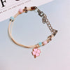 Wholesale Couple Bracelet Artificial Leather Four Leaf Clover Style Jewelry