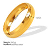 Wholesale Couple Bracelet 316L Stainless Steel Metal Texture Glazed Exaggerated Design Electroplated Simple Geometric Style Highend Women's Jewelry