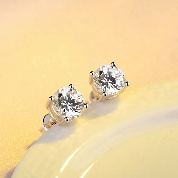Wholesale Couple Earrings Sterling Silver 925 Geometric Pattern With Diamond Eight Heart Eight Arrows