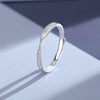 Wholesale Couple Geometric Diamond Micro Inlaid S925 Sterling Silver Mobius Rings