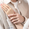 Wholesale Couple Love Ring 925 Silver Rhombus Geometric Design