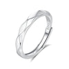 Wholesale Couple Love Ring 925 Silver Rhombus Geometric Design