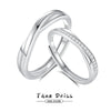 Wholesale Couple Open Mobius Ring 925 Sterling Silver Geometric Style