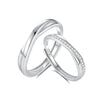 Wholesale Couple Open Mobius Ring 925 Sterling Silver Geometric Style