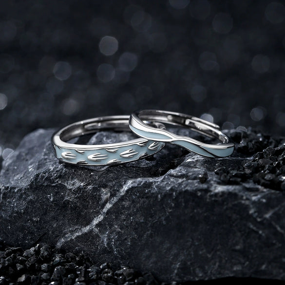 Wholesale Couple Open Ring S925 Sterling Silver Animal Zodiac Electroplated Jewelry