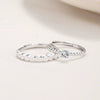 Wholesale Couple Open Ring 925 Silver High Sense Geometric Single Diamond
