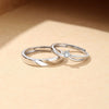 Wholesale Couple Opening Ring 925 Sterling Silver Meteor Galaxy Wave Diamond Style