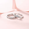 Wholesale Couple Pair Ring 925 Sterling Silver Diamond Styling Wave The Crown Pattern Adjustable Ring