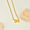 Wholesale Couple Pendant Titanium Steel Electroplated Gold With Heart Butterfly And Letter Number Text Patterns For Women