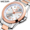 Wholesale Couple Quartz Watches Alloy Case Coated Glass Mirror Belt And Metal Strap Hollow Band Round Dial Leisure Style