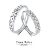 Wholesale Couple Ring S925 Silver Diamond Geometric Style