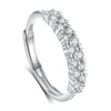 Wholesale Couple Ring S925 Silver Diamond Geometric Style