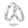 Wholesale Couple Ring S925 Sterling Silver Allmatch Style Electroplating Opening Ring