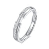 Wholesale Couple Ring S925 Sterling Silver Allmatch Style Electroplating Opening Ring