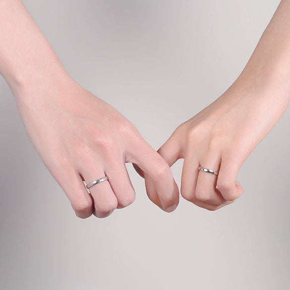 Wholesale Couple Ring S925 Sterling Silver Electroplated Sun Moon And Stars Design