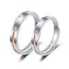 Wholesale Couple Ring S925 Sterling Silver Geometric Electroplated