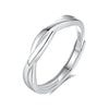 Wholesale Couple Ring S925 Sterling Silver Geometric Style With Zircon