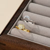 Wholesale Couple Ring S925 Sterling Silver Microinlaid Geometric Sun Moon Jewelry Light Luxury Style