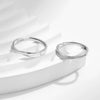 Wholesale Couple Ring S925 Sterling Silver Simple Geometric Wave Design Seiko Crafted