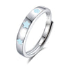 Wholesale Couple Ring 925 Silver Fluorescent Star Electroplated Luxury Highend Jewelry