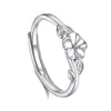 Wholesale Couple Ring 925 Sterling Silver Flower Open Ring With Branches Electroplated