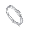 Wholesale Couple Ring 925 Sterling Silver Geometric Design