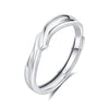 Wholesale Couple Ring 925 Sterling Silver Heart Shaped Allmatch Style Open Ring