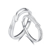 Wholesale Couple Ring 925 Sterling Silver Heart Shaped Allmatch Style Open Ring