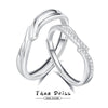 Wholesale Couple Ring 925 Sterling Silver Heart Shaped Allmatch Style Open Ring
