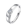 Wholesale Couple Ring 925 Sterling Silver Moissanite Heart Shape Set With Diamonds Minimalist Design