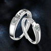 Wholesale Couple Ring 925 Sterling Silver Retro Style Heart Letter Open Ring Jewelry With Electroplating