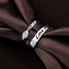 Wholesale Couple Ring 925 Sterling Silver Retro Style Heart Letter Open Ring Jewelry With Electroplating