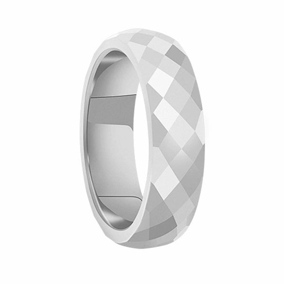 Wholesale Couple Ring Titanium Steel Geometric Quadrilateral Electroplated