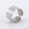 Wholesale Couple Ring Titanium Steel With Letters Numbers Text And Oil Design