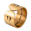 Wholesale Couple Ring Titanium Steel With Letters Numbers Text And Oil Design